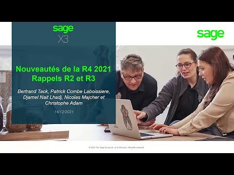 Nouveautés Sage X3 V12 R4 (Décembre 2021)