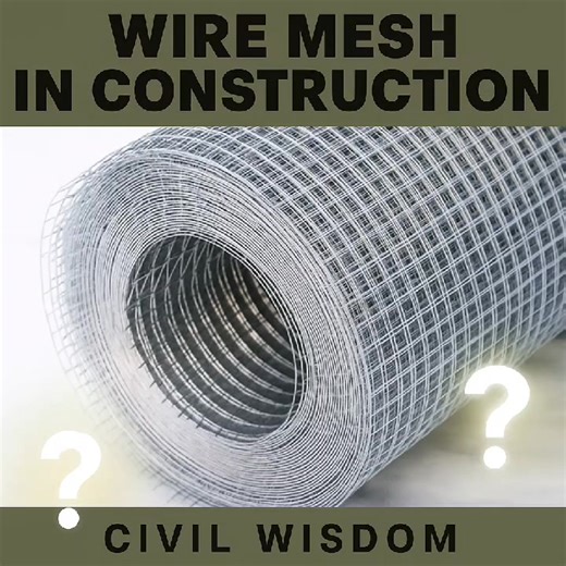 Wire Mesh plays a major role in construction. It provides reinforcement, reduces cracks, and increases the lifespan of concrete structures. From slabs to pavements and walls, wire mesh ensures better load distribution and structural stability. Keep learning with Civil Wisdom for more construction knowledge! #CivilWisdom #WireMesh #ConstructionBasics #CivilEngineering #ConstructionMaterials #SiteKnowledge #RebarWork #ConcreteReinforcement #CivilFacts #EngineeringWorld #ConstructionLearning #Build