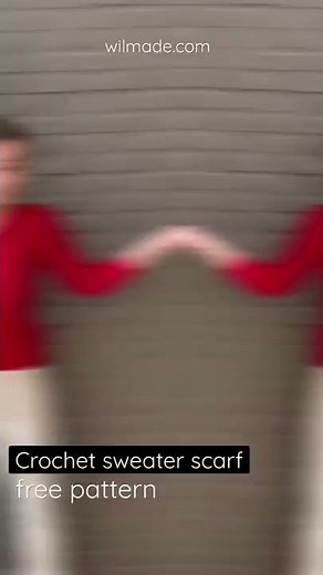 Crochet Sweater Scarf - free pattern