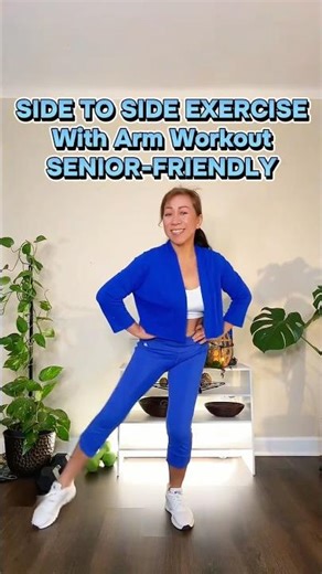 Side-to-Side Step with Arm Workout | Easy Low-Impact Cardio #lunging