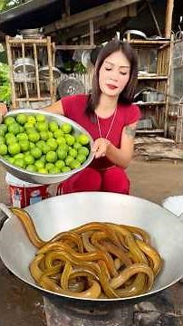 Cooking yummy wash eel with lime recipe