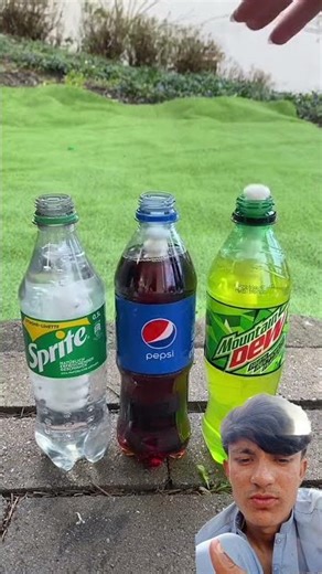 coca cola sprite und mento # #relaxing #satisfying #shorts