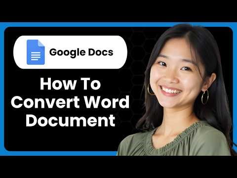 How To Convert A Word Document To Google Docs