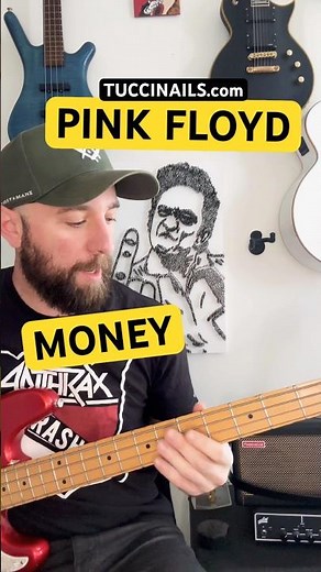 Pink Floyd Bass Tutorial Money #bass #guitar #solo #bassplayer #tabs #musician #rock #shred #fyp
