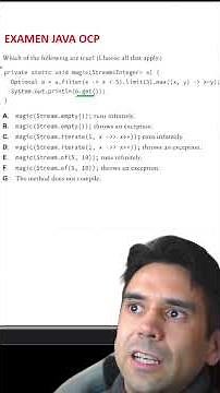 Ejercicio del examen de certificación de Oracle Java OCP