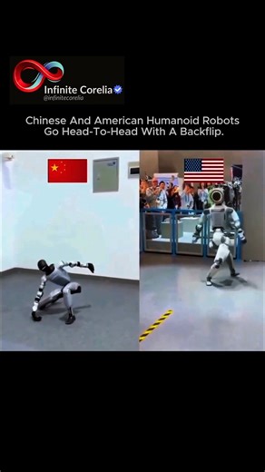 Chinese vs American Humanoid Robots — Backflip Battle