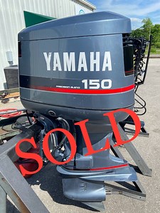 $3,750 This listing is for a used 1990 Yamaha 150 HP 6-Cylinder Carbureted 2-Stroke 20" (L) Outboard Motor. Model number: 150ETLD. Serial number: 6G4L406047. Weight - 412 lbs. 120-122 PSI Compression on all six cylinders. Oil Injection. New Gear Oil. Electric Start. Remote Steer. Power Tilt/Trim. Standard Rotation. - Controls, Propeller, Battery, Fuel Tank and Line, and Stand are Not Included. - WE ACCEPT TRADES ON LOCAL PICK-UPS ONLY. Please provide any pictures and details of your trade-in and