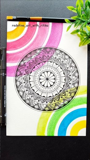 Watercolor Mandala Art Tutorial for Beginners | Relaxing Step-by-Step Demo 🎨✨