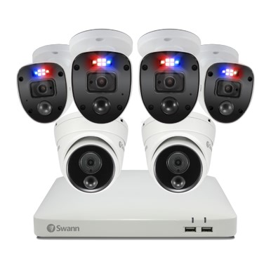 6 Camera 8 Channel 1080p Full HD DVR Security System (Plain Box Packaging) - SWDVK-84680W4SL2D