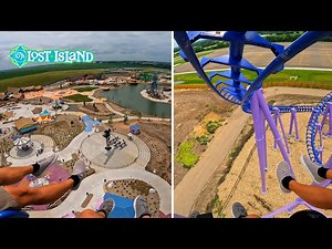 NEW "Lost Island" Theme Park Drop Tower & Suspended Looping Coaster Ride | Nopuko Air Coaster