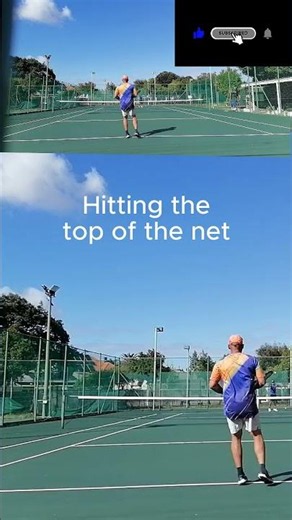 Hitting the top of the net