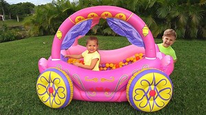 431K views · 6.6K reactions | Diana Pretend Play with Princess Carriage Inflatable Toy | Children playing ground | Facebook