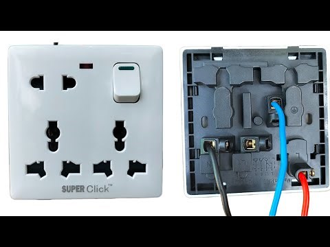 8 pin Multi Gang Socket Connection || Combined socket connection || Universal Wall switch socket