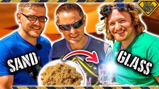 Learn how to turn sand into glass using high heat