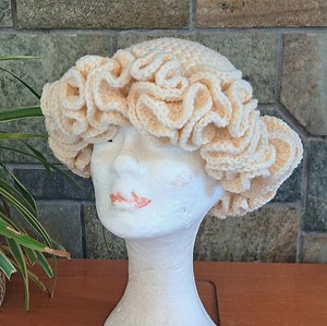 Easy Crochet Ruffle Hat Pattern All Sizes (PDF Pattern) - Etsy
