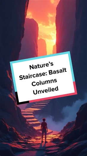 Discover the secret behind nature’s geometric wonders! Basalt columns rise from ancient lava, forming breathtaking staircases across the world. #geology #naturefacts #earthscience #volcanoes #naturalwonders