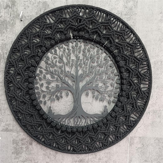 Arbre de vie en macramé fait main – Décoration bohème unique ou cadeau spécial d'un artisan - Etsy France