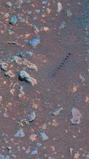 Strange Marks on Mars What Are These Dots? These mysterious dots on the surface of Mars aren’t natural they were drilled by the Mars Rover to collect soil and rock samples. 🤖By studying these samples, scientists are searching for traces of water and signs of ancient life. 🪨🌋 Every drill mark brings us one step closer to understanding whether life ever existed on Mars. 👽✨ #space #SpaceX #NASA #fblifestyle | Space Journey