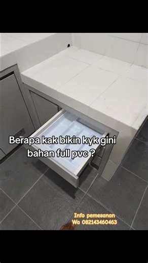 minimalist kitchen made of full PVC board