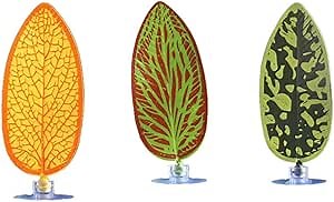 Saim Betta Bed Leaf Betta Fish Hammock-Fish Tank Rest Spawning Bed,Fish Tank Accessories Plant Decorations Realistic Resting Spot Simulating The Habitat - 3 PCS Set