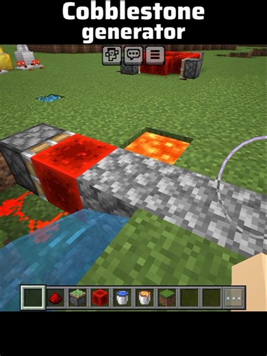 Minecraft cobblestone generator 😶⛰️💨 #minecraft #shorts #smartgaudget
