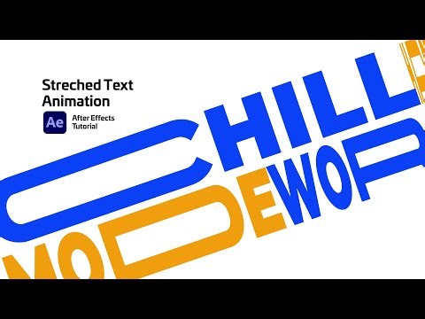 Streched Text Animation.The easy way. After Effects Tutorial