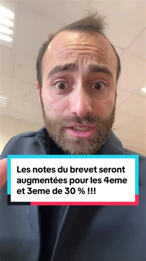 Augmentation des notes du brevet de 30% pour les 4ème et 3ème