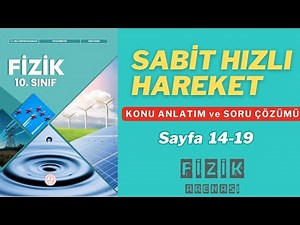10. Sınıf Fizik | SABİT HIZLI HAREKET | Sayfa 14-19 | MEB KİTABI