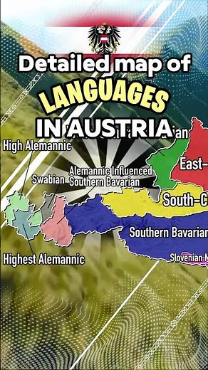 🇦🇹Detailed map of languages in Austria.