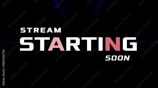 STREAM STARTING SOON OVERLAY WITH NEON BACKGROUND