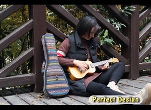 Ukulele Case Uke Bag - 21in 23inch 26inches Adjustable Heavy Duty Padded with Storage for Concert Soprano Tenor Ukelele (26in- Tenor, Bohemian)