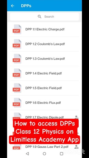 Get DPPs of Class 12 Physics l Limitless Academy l Class 12 Physics DPPs #class12physics #limitless
