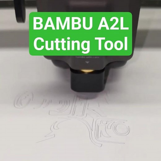Super Easy! 👌 Cutting Tool Attachment Bambu A2L For Custom Logo On Clothes #3dprinting #cricut