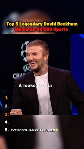 Top 5 Legendary David Beckham Moments On CBS Sports #footballrankings