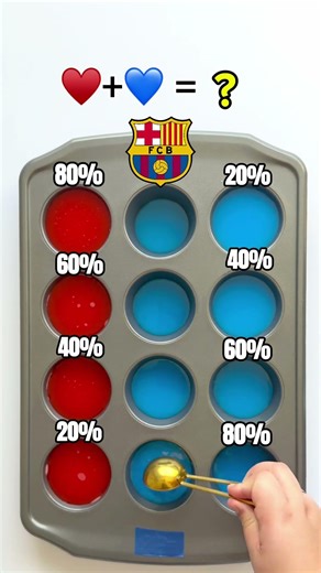 ❤️ + 💙 Which Color Wins? The Ultimate Paint Challenge! 🎨 #painting #art