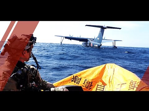 【海上自衛隊】アメリカ空軍特殊作戦航空団が海上自衛隊 US-2 救難飛行艇の運用を学ぶ | JMSDF US-2 during Japan-U.S. joint training seaplane.
