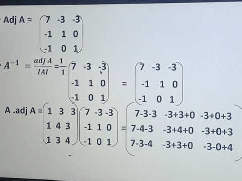 #Short trick for finding inverse of Matrix of order 3 #Determinant 35