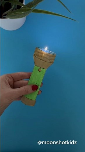 DIY “Paper flashlight. Easy and fun paper electronics project for beginners.
