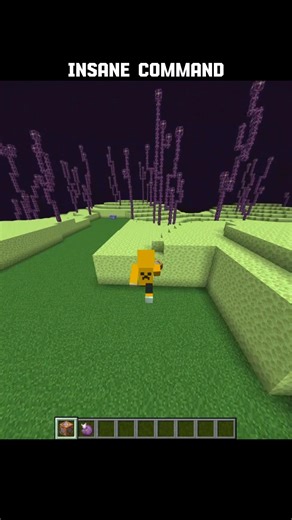 Minecraft End_Stone Replace Grass_block Insane Command #minecraft #shorts