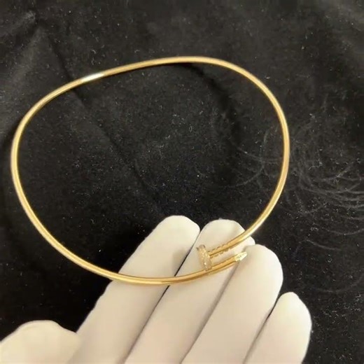 Custom Made Cartier Juste Un Clou Nail Necklace 18K Real Gold For Men And Women