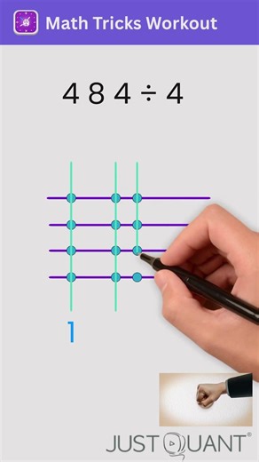 Fun Math Tricks - Divide Using Lines - Japanese Math Tricks - Visual Division Tricks #MathHacks