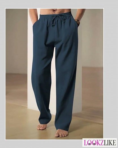 Men's Plus Size Drawstring Loose Fit Pants