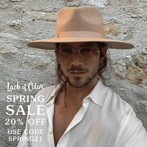 20% off all hats. No exclusions. 48 hours only. Use coupon code SPRING2021 at checkout https://lackofcolor.com 😊 | Lack of Color