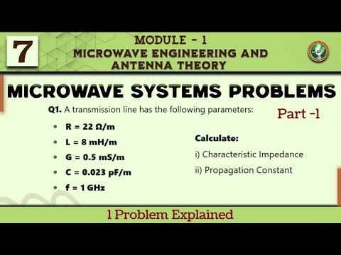 7 Microwave Basics Module 1 Problems Solved Part-1 7th Sem ECE 2022 Scheme VTU