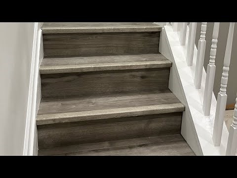 How to INSTALL LUXURY VINYL PLANK LAMINATE FLOORING ON STAIRS