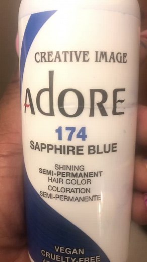 Sapphire Blue Hair Transformation with Adore Hair Color