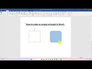 How to make an empty rectangle in Word