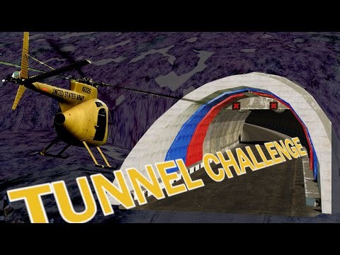 Most Difficult Helicopter vs Tunnel Challenge in DCS World