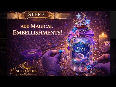 Magic Potion Bottle Tutorial ✨ Step 7: Add Magical Embellishments | Jewels | Bling