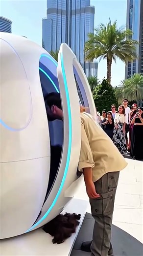 Dubai’s AI Grooming Pod Will Blow Your Mind! 🤯✨ Instant Clean Shave + Short Haircut #youtubeshorts